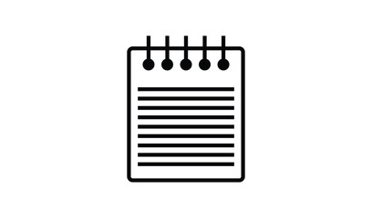 Notepad icon isolated on white background for business use