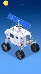 Isometric space rover illustration