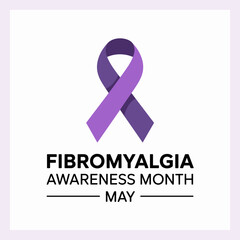 Fibromyalgia Awareness Month Purple Ribbon Design