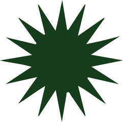 Minimalist green triangle shape on white backdrop for abstract design concepts or presentations