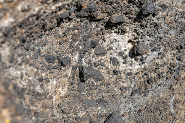 North Menan Butte Trail, tuff cones - volcanoes. Madison County, Idaho. Snake River Plain. Tuff is a type of rock made of volcanic ash ejected from a vent during a volcanic eruption.  Basalt