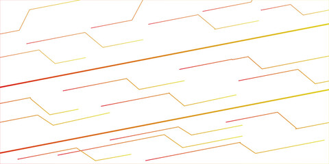 Abstract clean background featuring diagonal orange circuit-like lines. Thin geometric line with futuristic and digital network effect.connections and circular nodes on a clean white backdrop.
