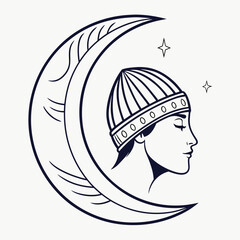 Woman in beanie sitting in the moon