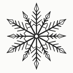 Simple snowflake silhouette