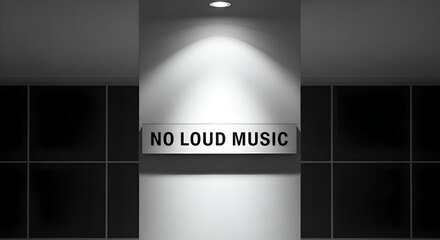 Instructional Signage Warning Against Elevated Sound in a Formal Environment