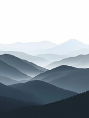 Fototapeta premium mountain silhouette illustration png transparent background