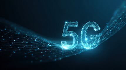 5G or 6G dot line mobile technology. Wireless data network and connection technology concept. high-speed, futuristic background. vector design.