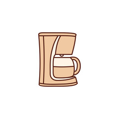 automatic coffee maker machine vector icon