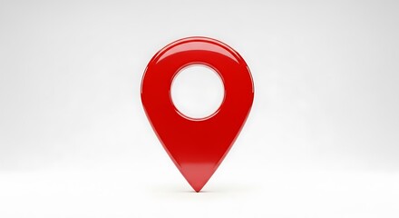Find your way easily with a vibrant red map pointer, perfect for location and navigation applications