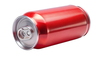 red tin can isolated on white background