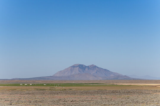 Big Southern Butte, Idaho.  The butte is among the largest rhyolite domes in the world and is located in the eastern Snake River Plain. POW MIA Mem Hwy. rhyolitic domes. Rhyolite