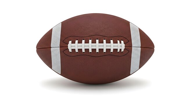 Get ready for game day with this classic brown American football for sports advertising and design projects