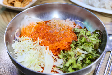 Korean cold Raw Fish Soup