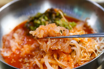 Korean cold Raw Fish Soup