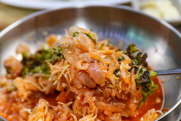 Korean cold Raw Fish Soup