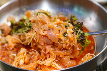 Korean cold Raw Fish Soup