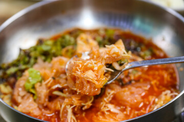 Korean cold Raw Fish Soup