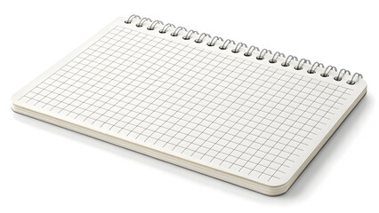 White notepad isolated on white background