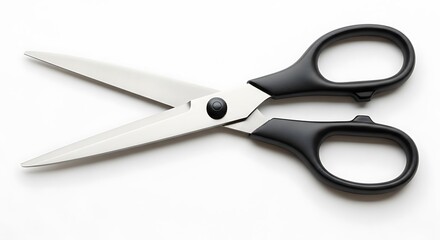 Sharp, professional scissors with black handles ready for precise cutting tasks in any setting