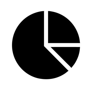 Pie chart icon for data visualization and analysis