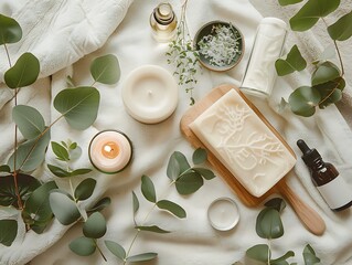 Relaksujący aromaterapeutyczny zestaw ze świecami i mydłem