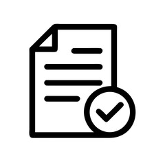 Document with check mark icon for confirmation