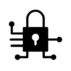 Digital lock, representing cyber security concept