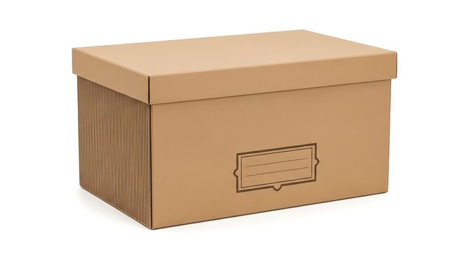 Organize your life with this sturdy cardboard storage box, perfect for decluttering any space efficiently.