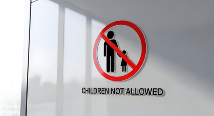 Prohibition Sign Emphasizing The Restriction Of Access For Minors In Restricted Environments