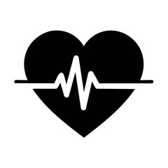 Heartbeat Icon Medical Healthcare Silhouette