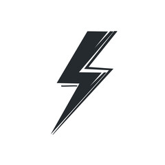 Bold dark bolt symbol representing energy and power
