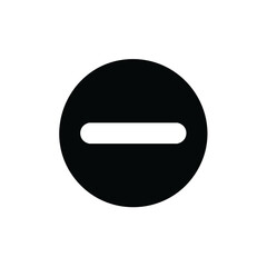 Black circle with horizontal line vector illustration