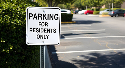 Residential Parking Regulation: Signage Governing Designated Vehicle Privileges and Access