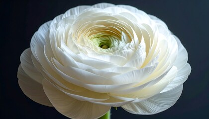 Close-up of a white ranunculus