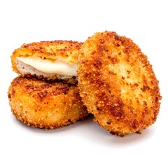 Crispy breaded chicken patties