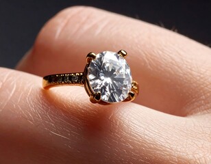 Close-up diamond ring