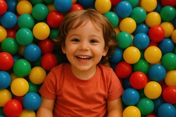 Obraz premium A Child's Delight in a Colorful Playground
