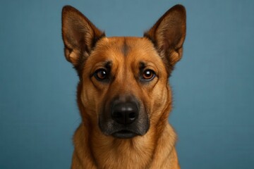 A German Shepherd's Intense Stare