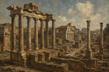 Obraz premium A Timeless Symphony of Stone and Sky