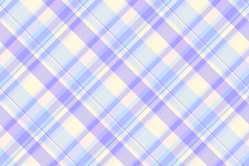 Exotic textile texture fabric, repeat pattern seamless check. Menu plaid background tartan vector in light and white colors.