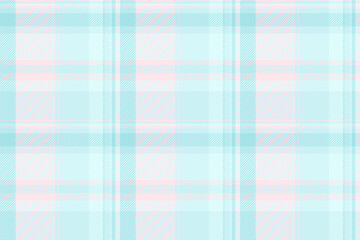 Factory texture fabric tartan, sofa pattern check background. Colourful plaid textile vector seamless in light and light cyan colors.