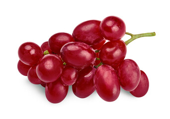 red grapes berries isolated on white background. macro. with clipping path