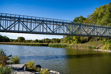 View of bridge over Rouge River in Rouge National Urban Park.