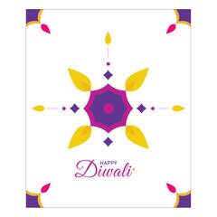 Illustration of a greeting for Diwali festival. Vector diwali elements. These can be used as social media post and banners.