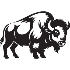 Obraz premium Vector art of bison