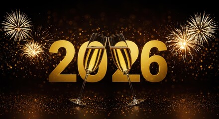 New Year S Eve, Happy New Year 2026 Party, Firework Celebration Background Banner