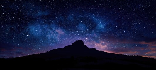 Fototapeta premium Starry Milky Way Over Mountains
