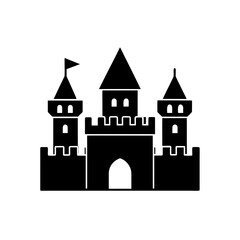 Obraz premium Black castle silhouette design