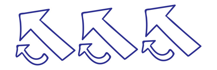 Happy New Year 3D Sign with Alphabet A and Z and Arrow Icons in Blue Vector Style