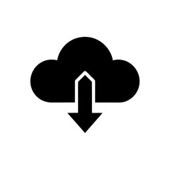 Cloud download arrow icon here